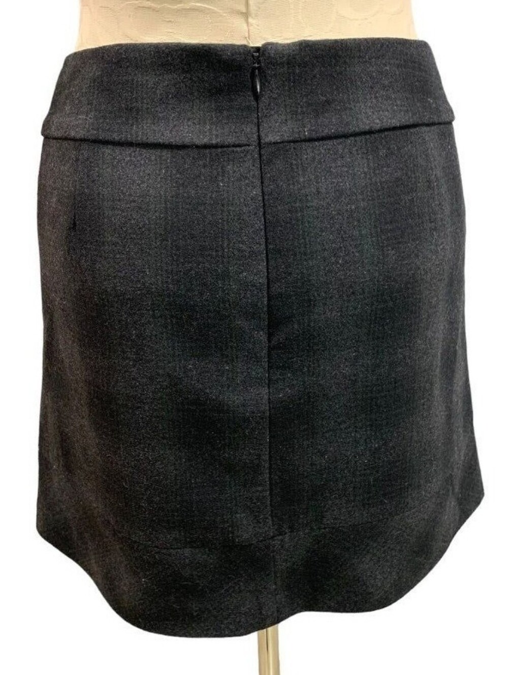 Willi Smith Black Wool Blend Mini Skirt